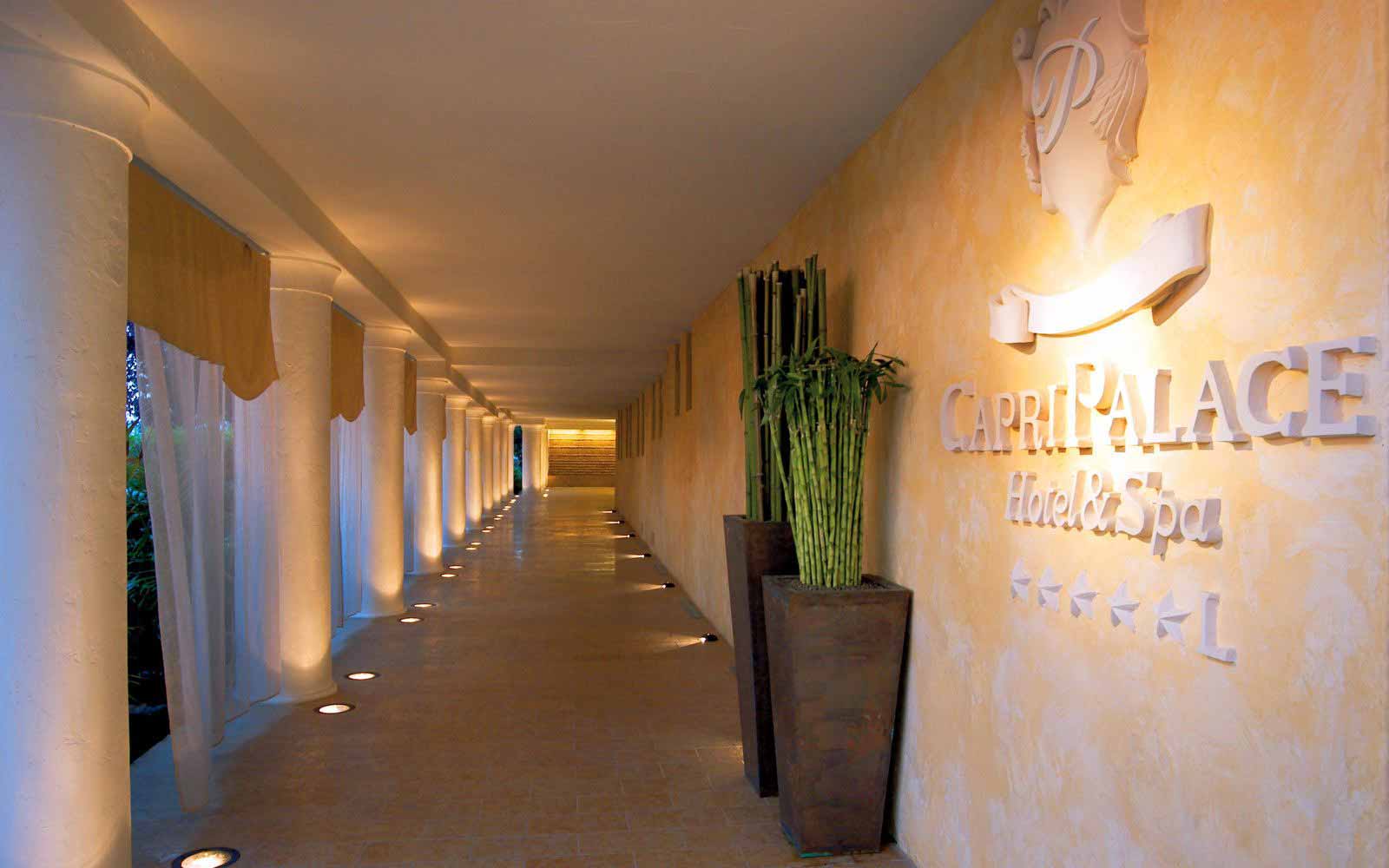 Arrival corridor at Capri Palace Hotel & Spa