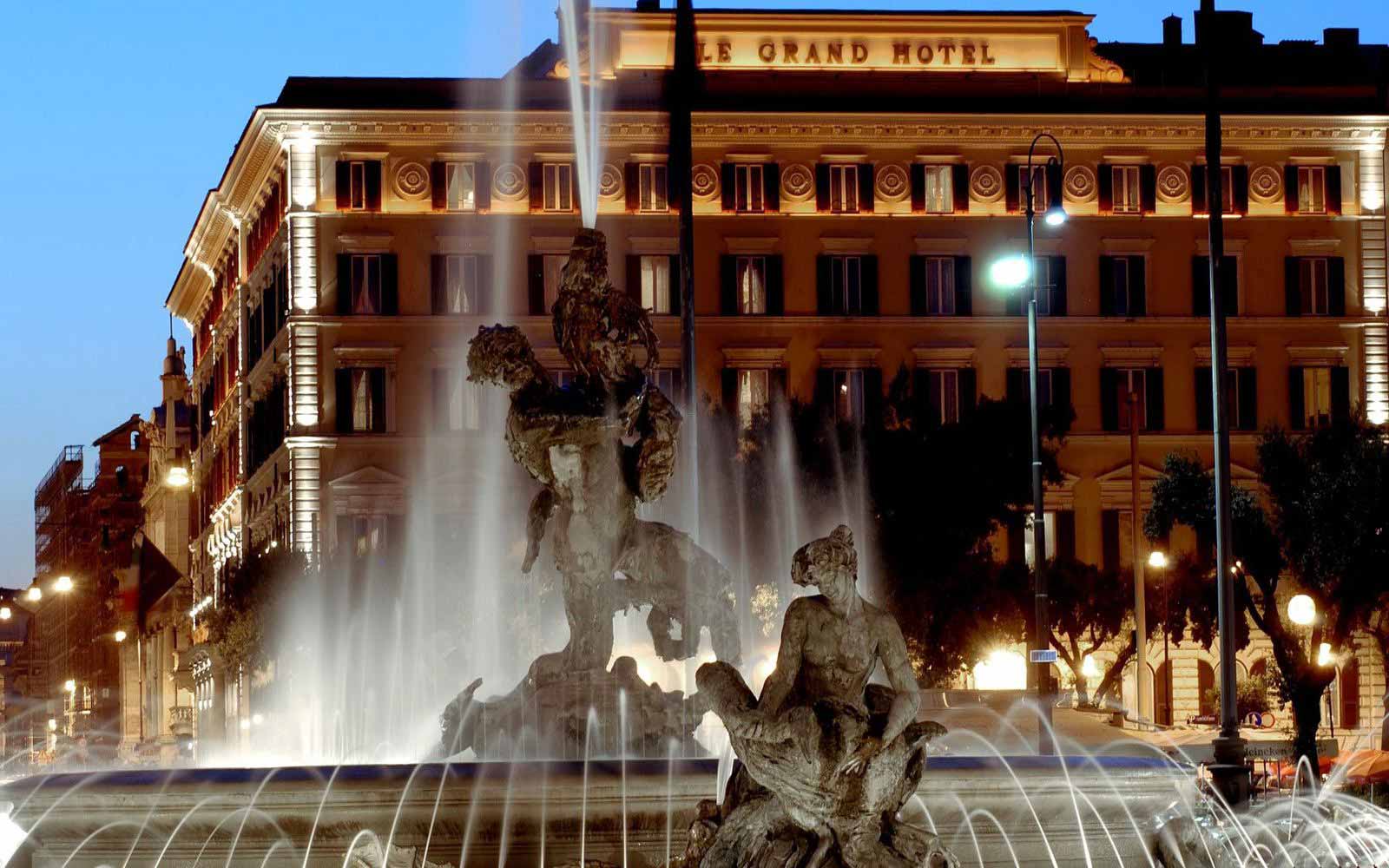 Outside St. Regis Grand Hotel