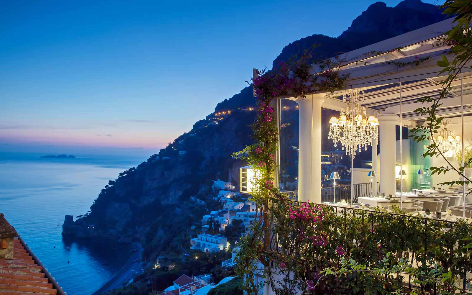 Panoramic terrace at Hotel Villa Franca