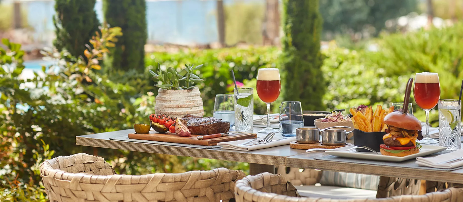 Grill by the pool